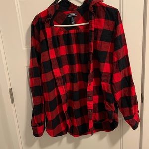 16-Lands end flannel blouse